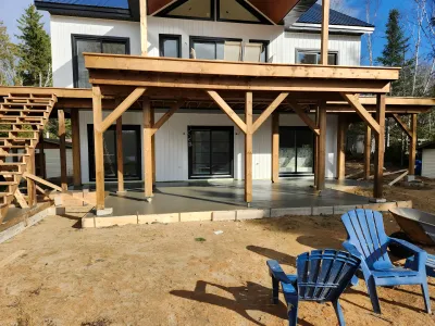Construction de terrasse avec pergola