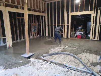 Coulage de plancher de garage