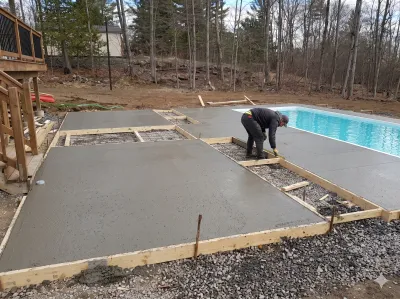 Coulage de terrasse de piscine