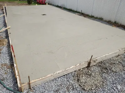 Dalle de béton coulée